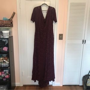 Torrid Burgundy Lace Evening Gown